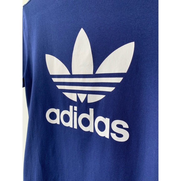 Medium, Adidas, navy blue and white tee - Picture 5 of 13